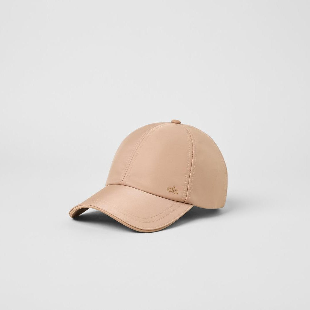 Satin Off-Duty Cap Taupe