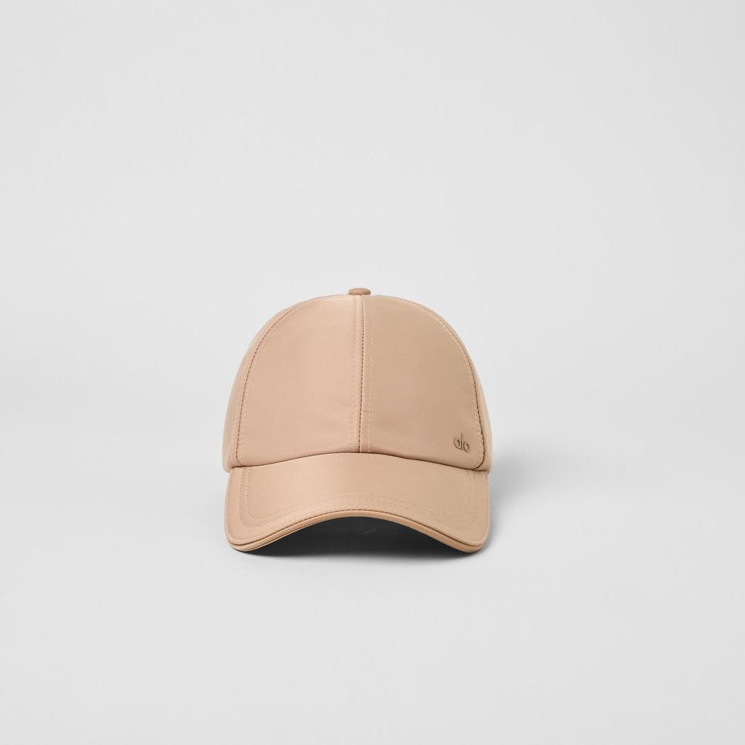 Satin Off-Duty Cap Taupe